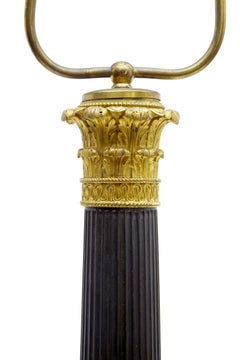 19th Century French Empire Bronze Ormolu Table Lamp