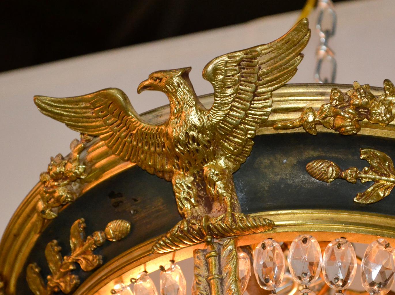 19th Century French Empire Ceiling Fixture In Good Condition In Dallas, TX