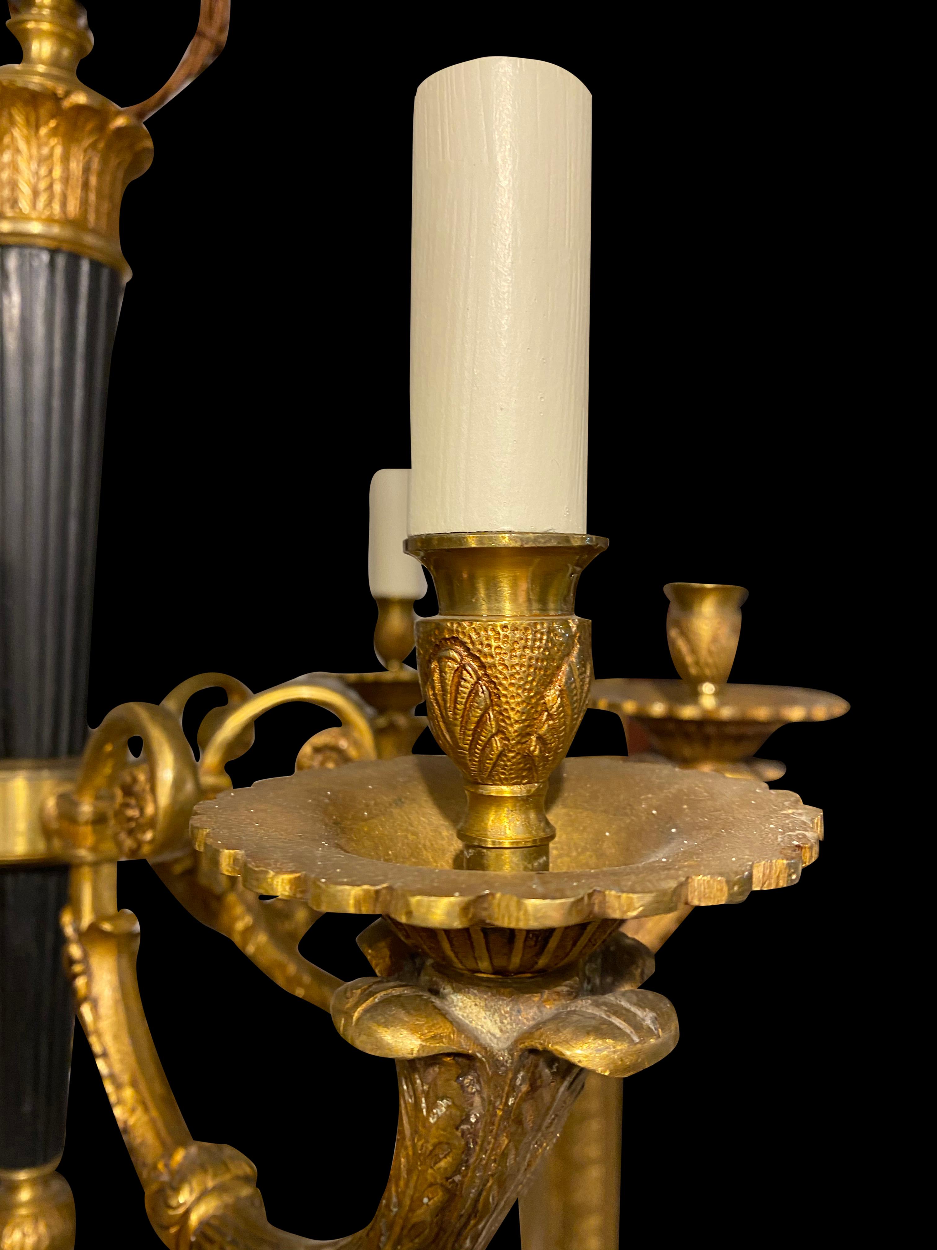 19th Century French Empire Chandelier For Sale 7