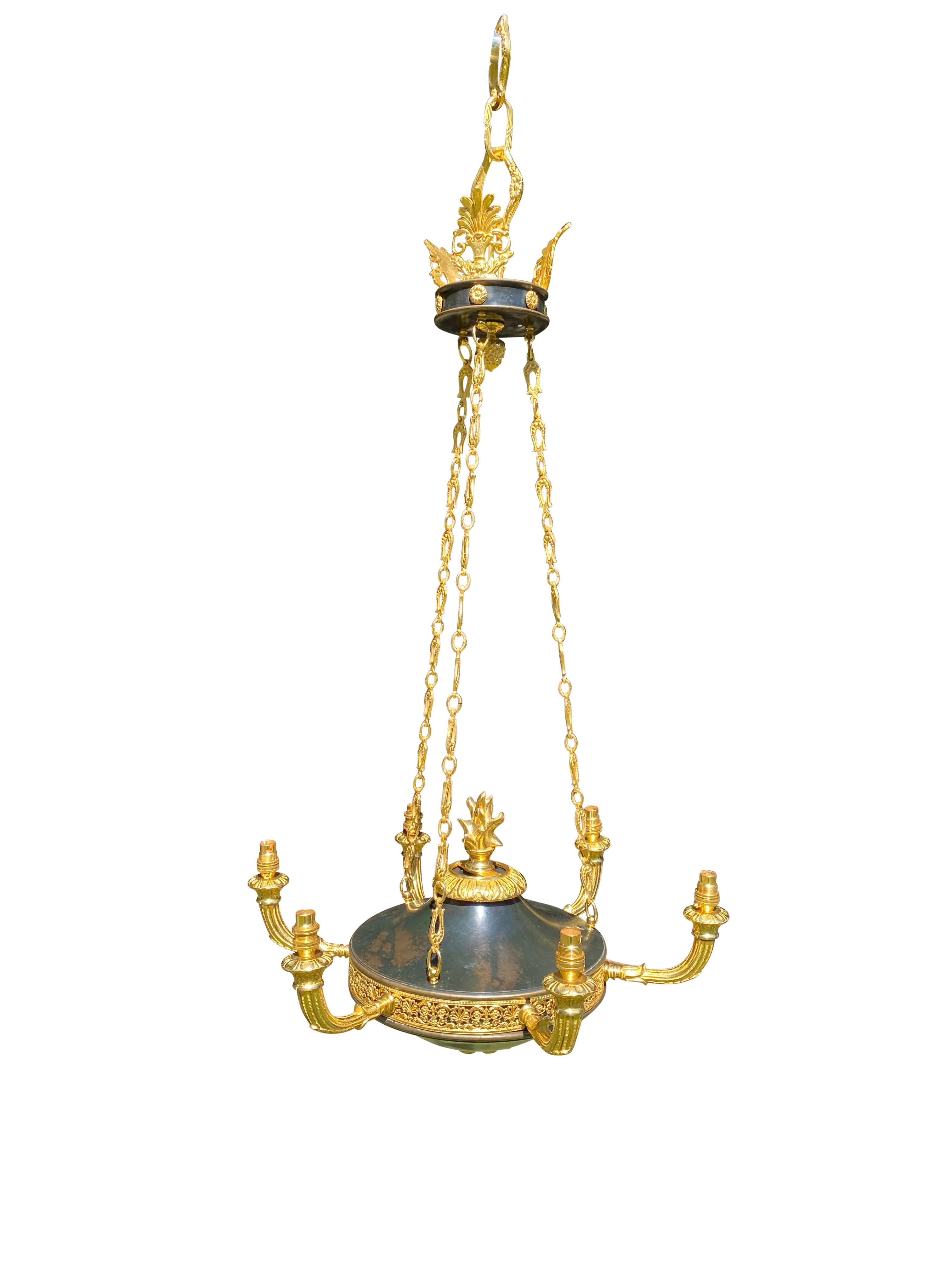 19th Century French Empire Chandelier For Sale 10