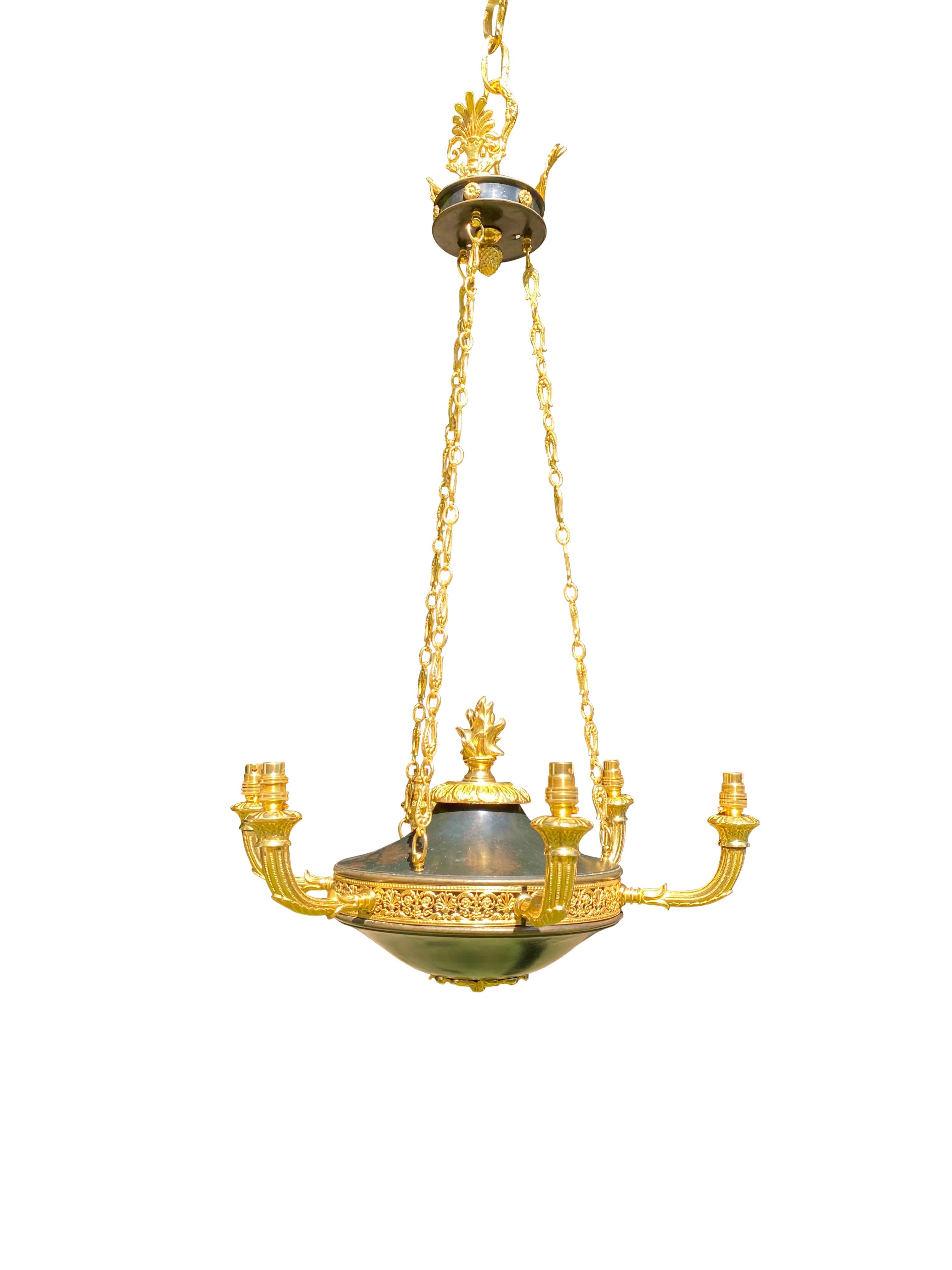 19th Century French Empire Chandelier For Sale 11