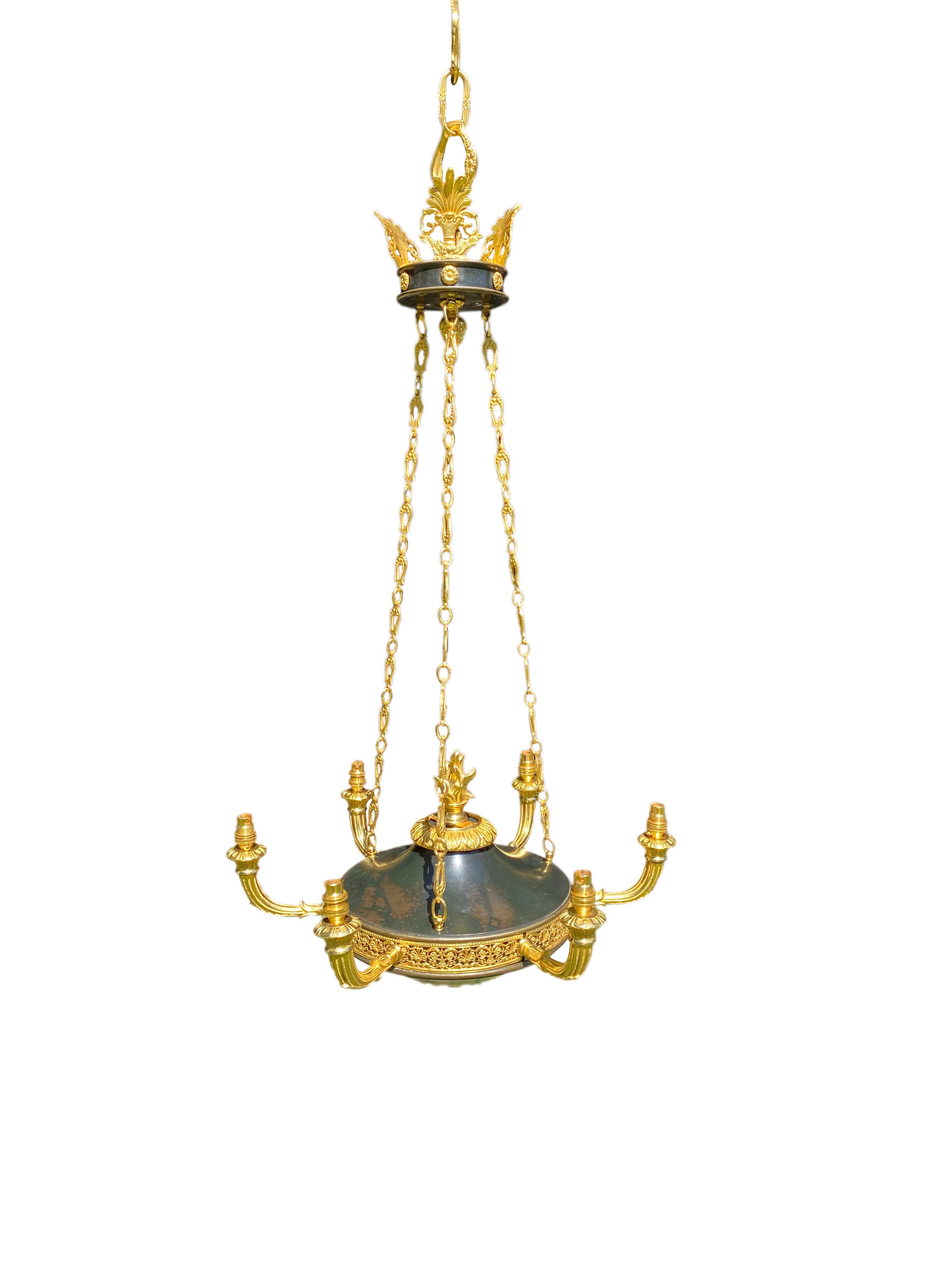 19th Century French Empire Chandelier For Sale 12