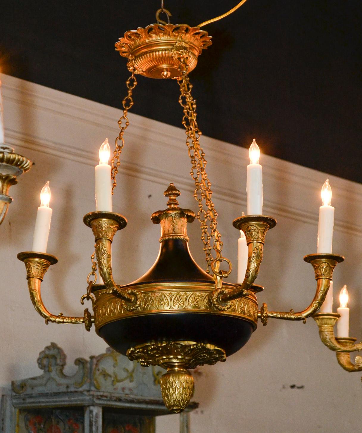 19th Century French Empire Chandelier 1
