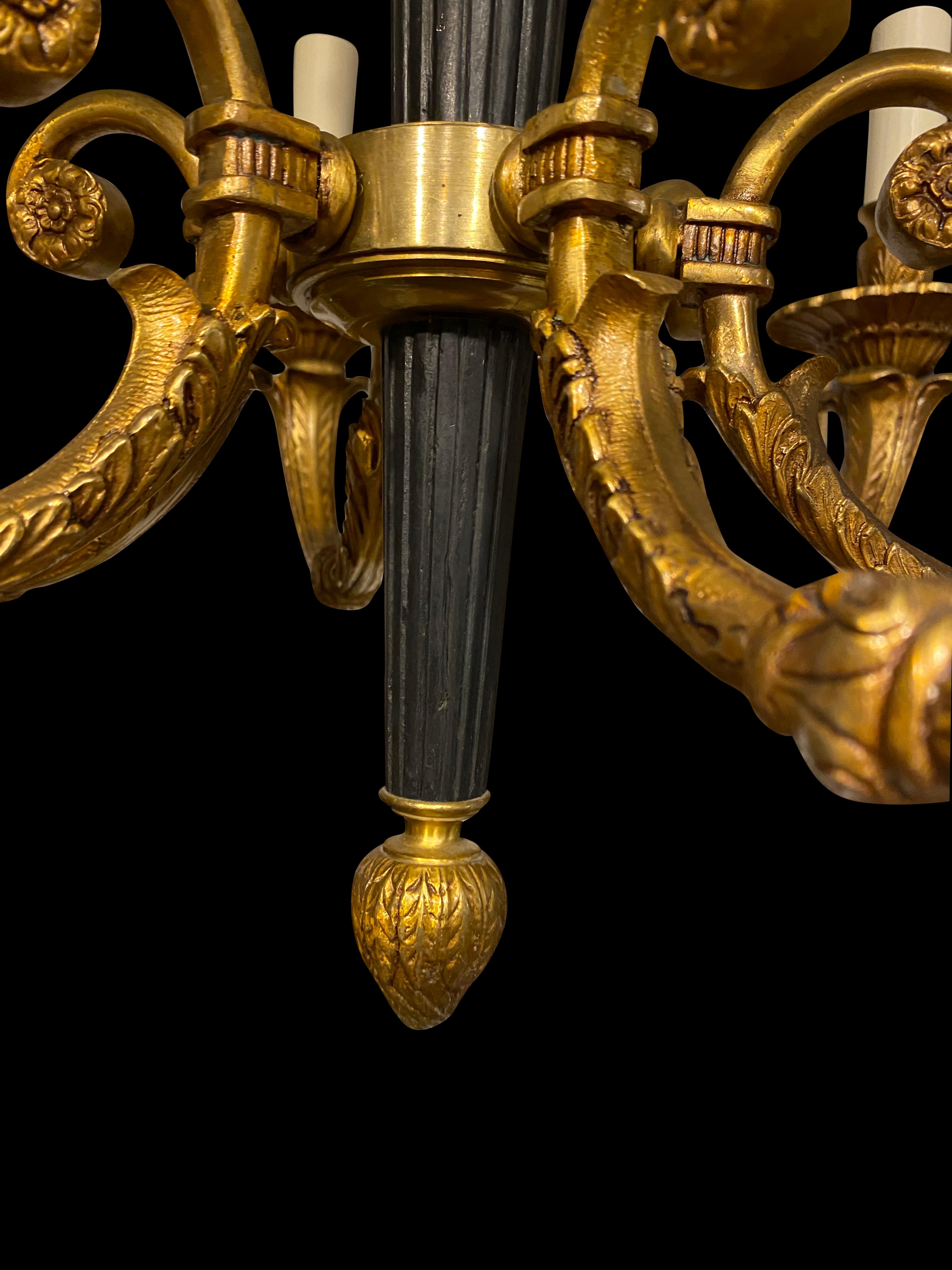 19th Century French Empire Chandelier For Sale 1