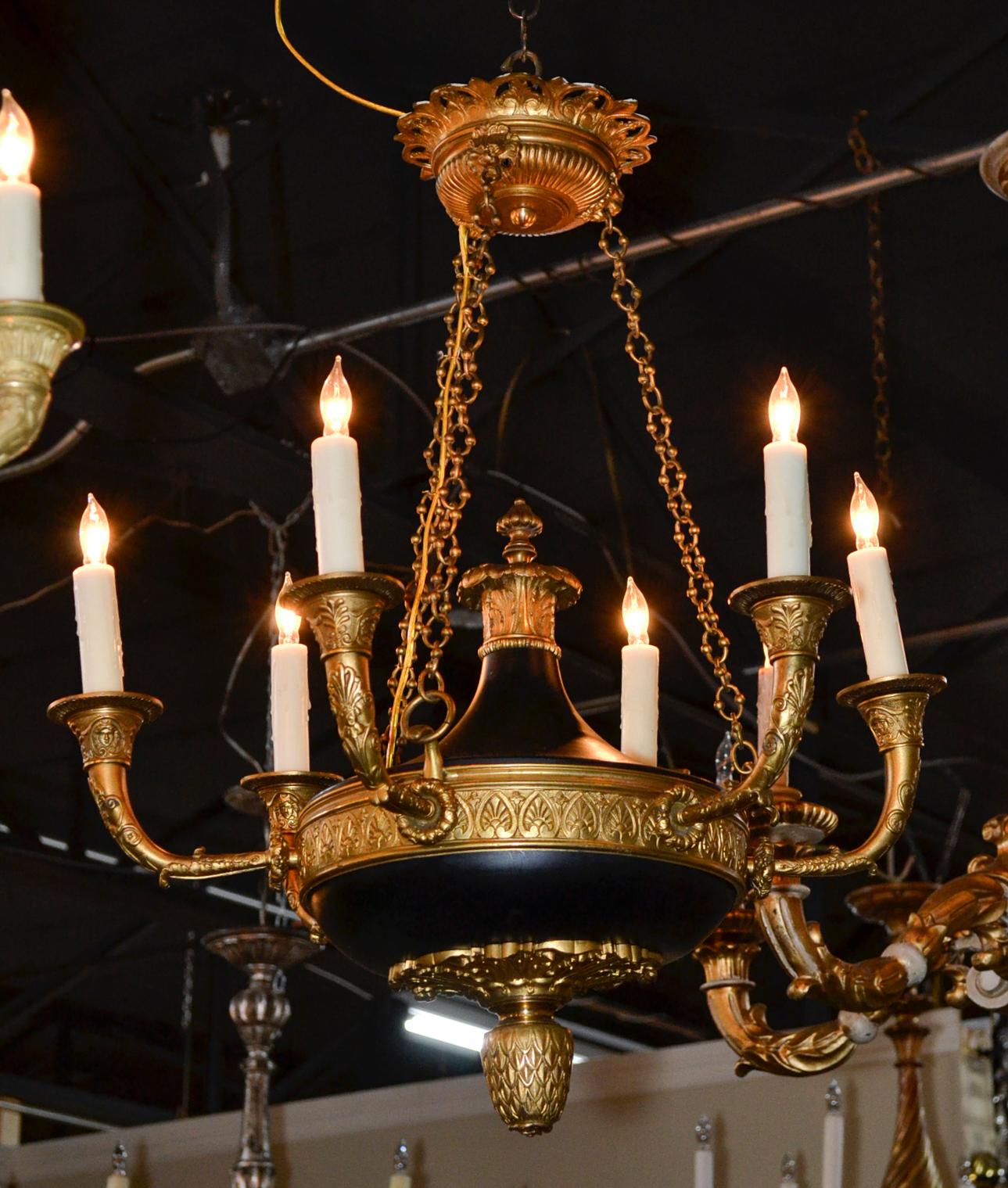 19th Century French Empire Chandelier 3