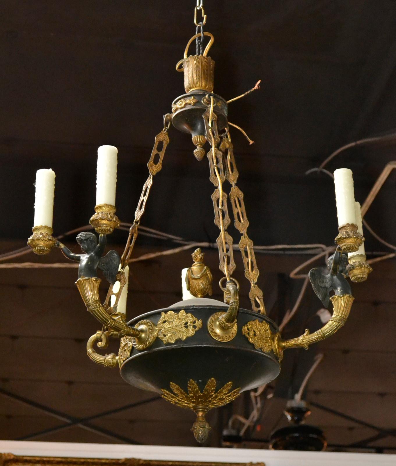 19th Century French Empire Chandelier 1