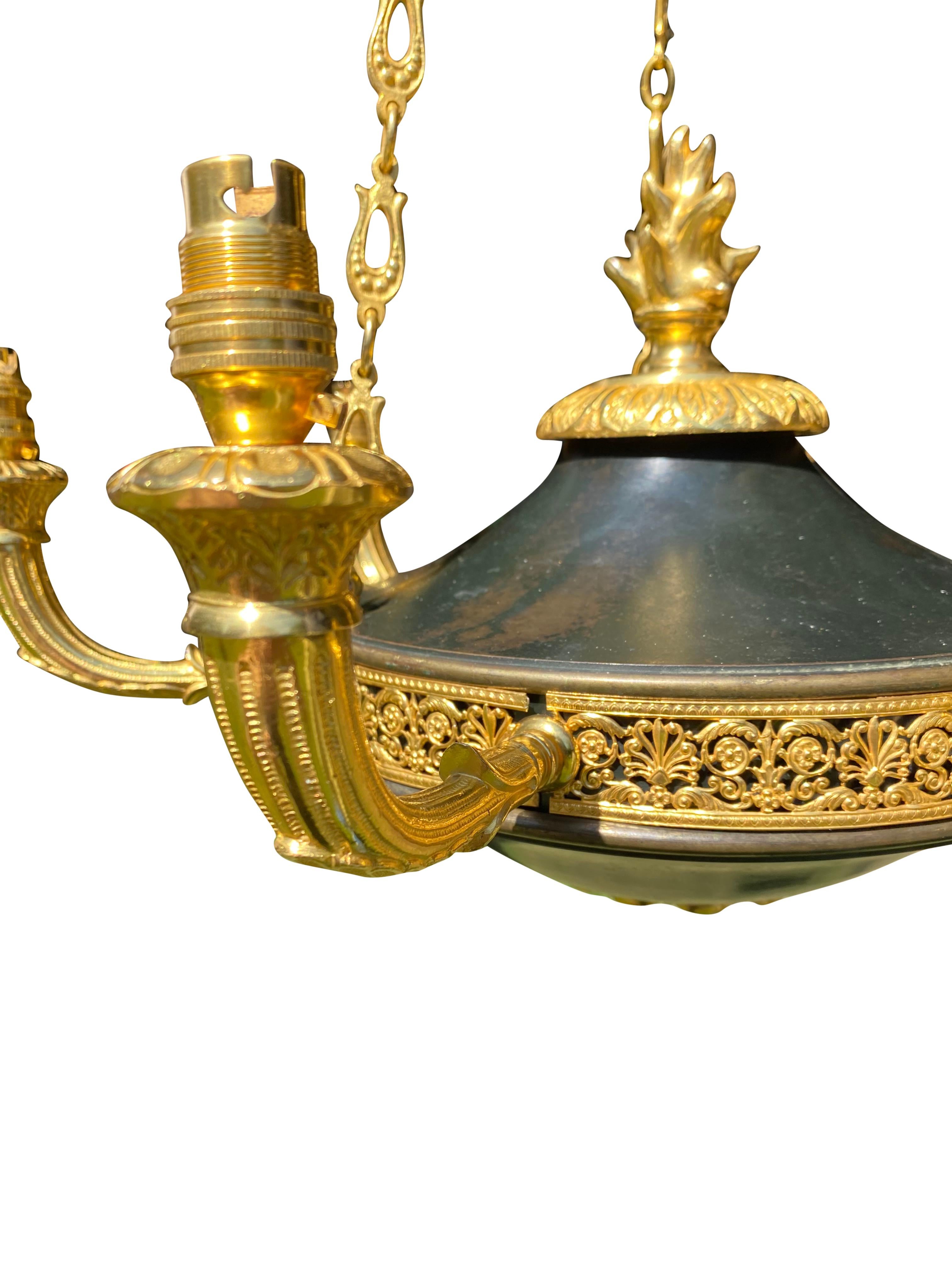 19th Century French Empire Chandelier For Sale 4