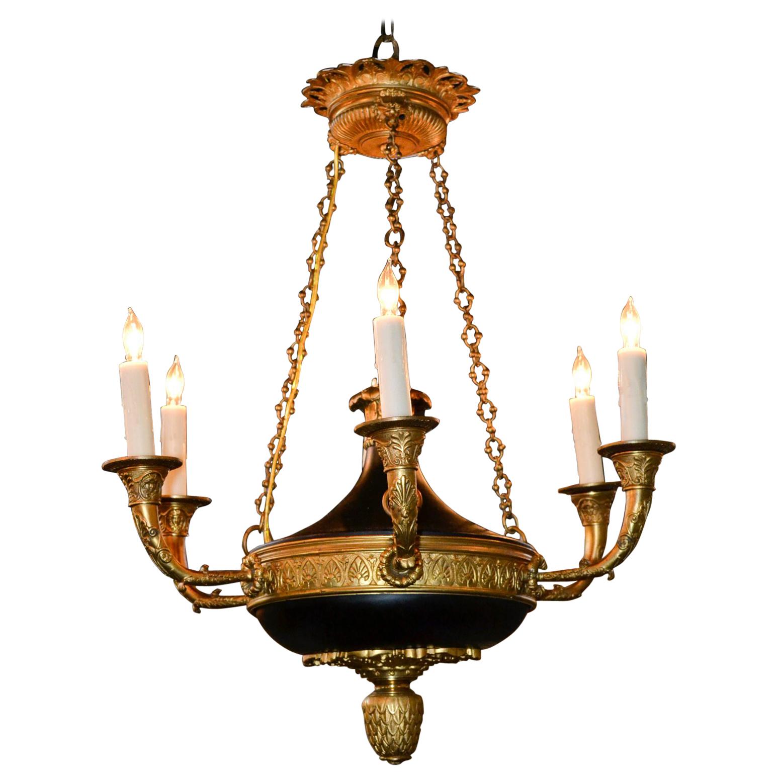 19th Century French Empire Chandelier at 1stDibs