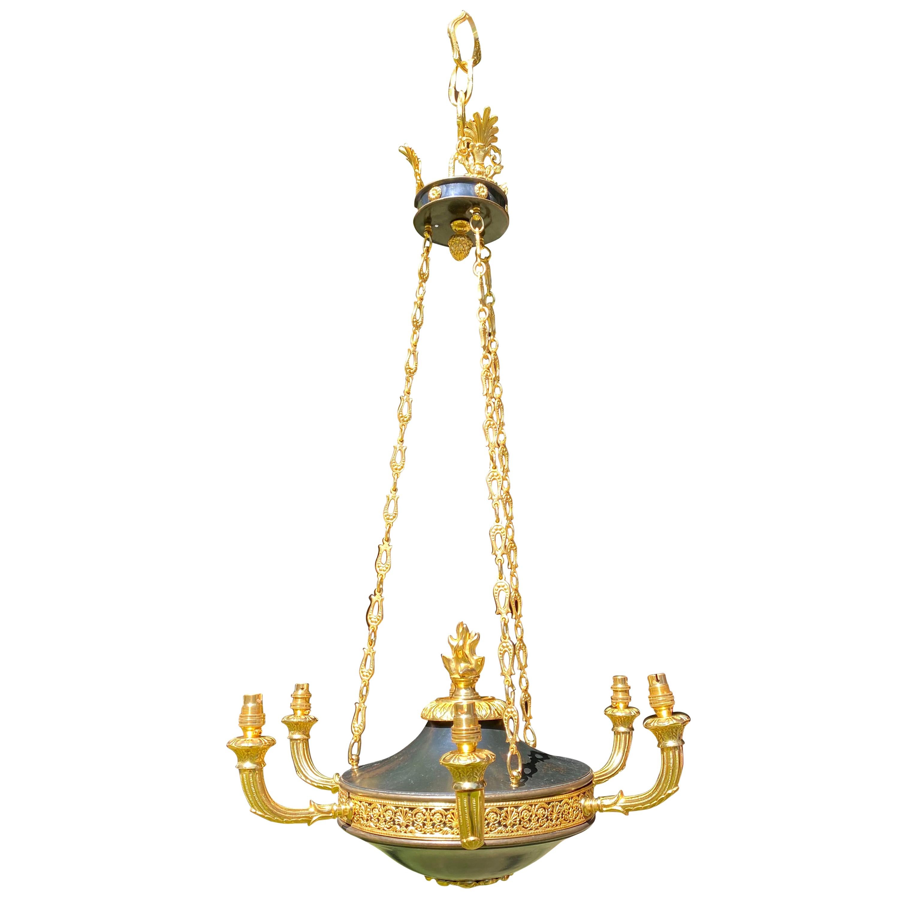 19th Century French Empire Chandelier For Sale