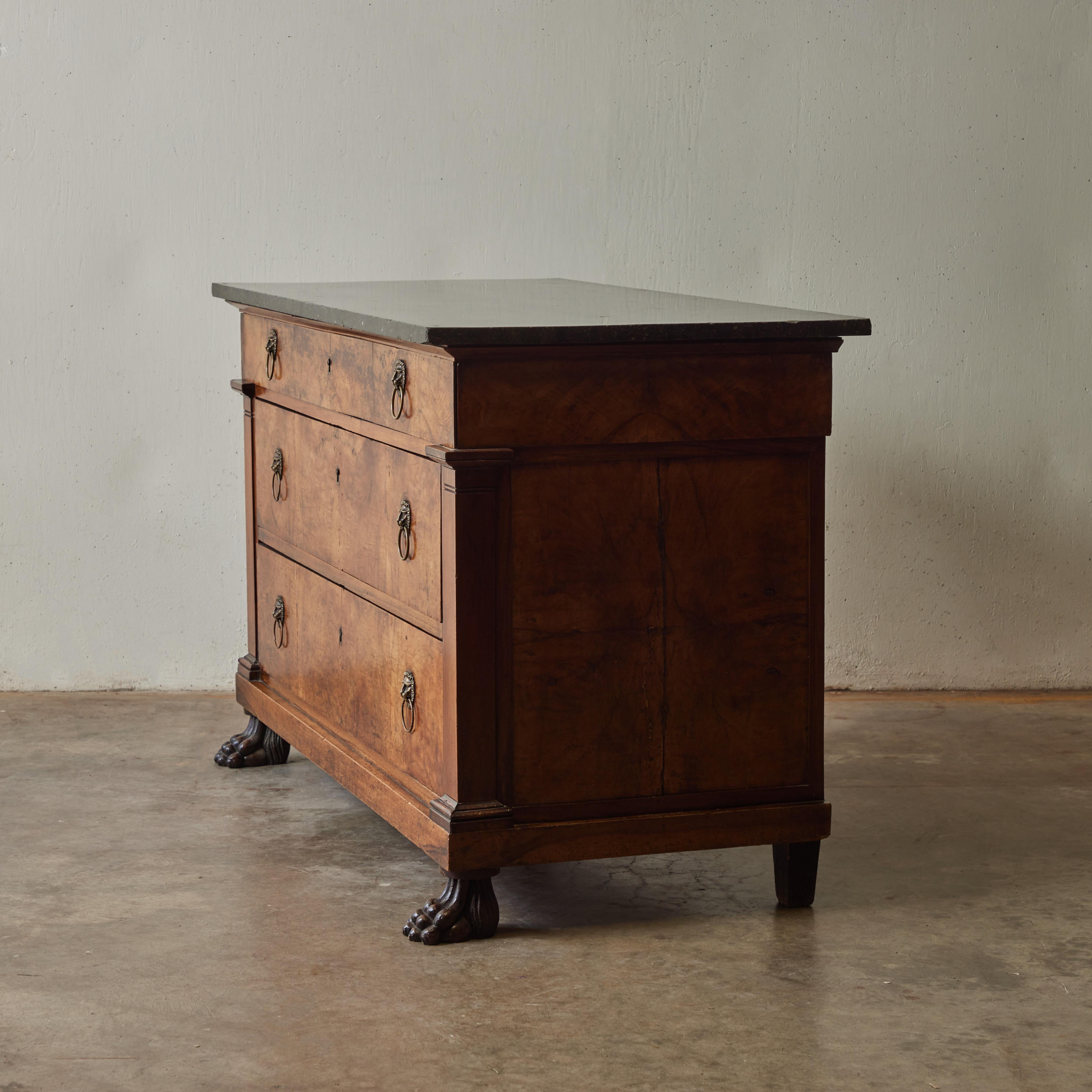 Early 19th Century 19th Century French Empire Chest of Drawers in Walnut