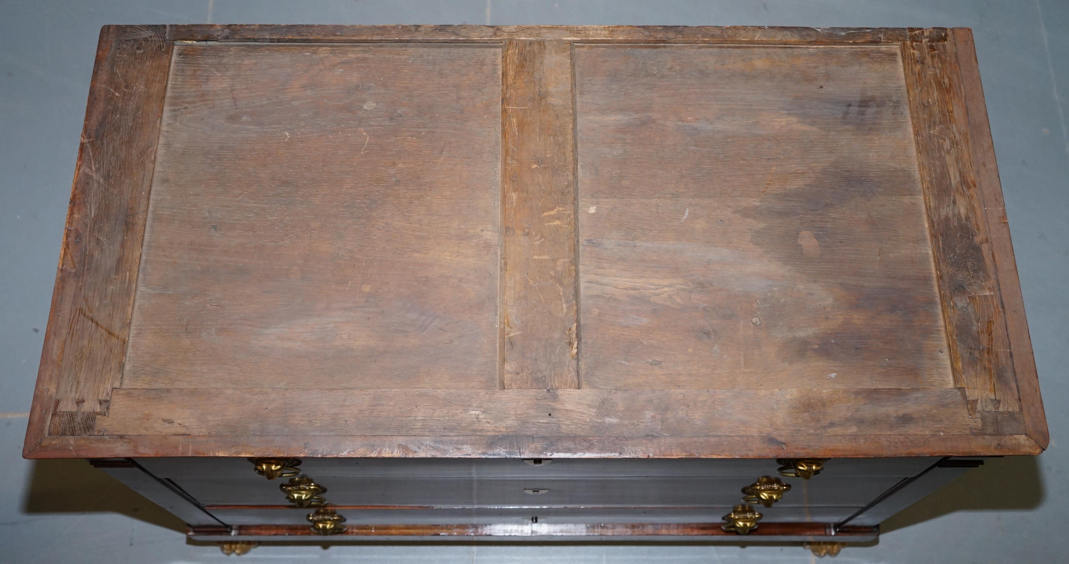 19th Century French Empire Chest of Marble Topped Drawers Lion Hairy Paw Feet For Sale 16