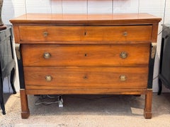 19th Century French Empire Chest With Black Columns