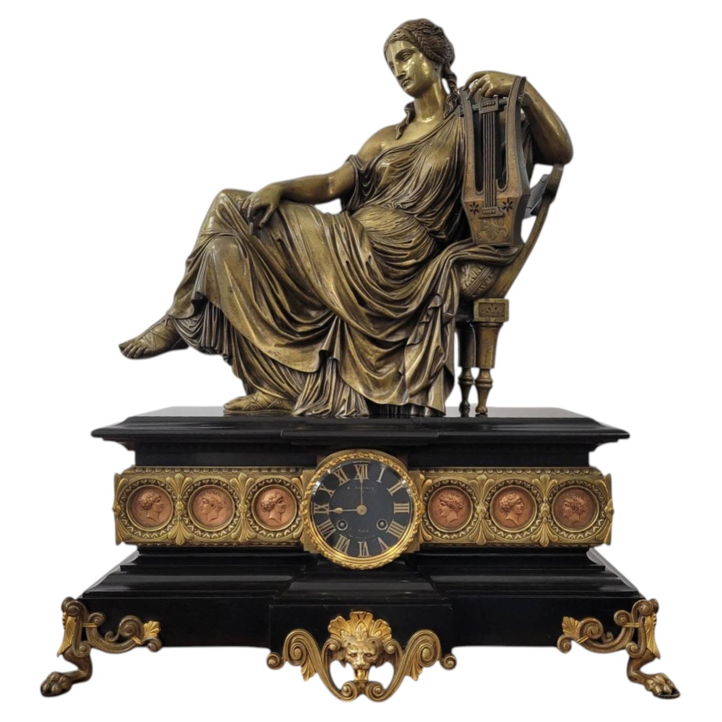 19th Century French Empire Clock, Japy Frères et Cie Movement