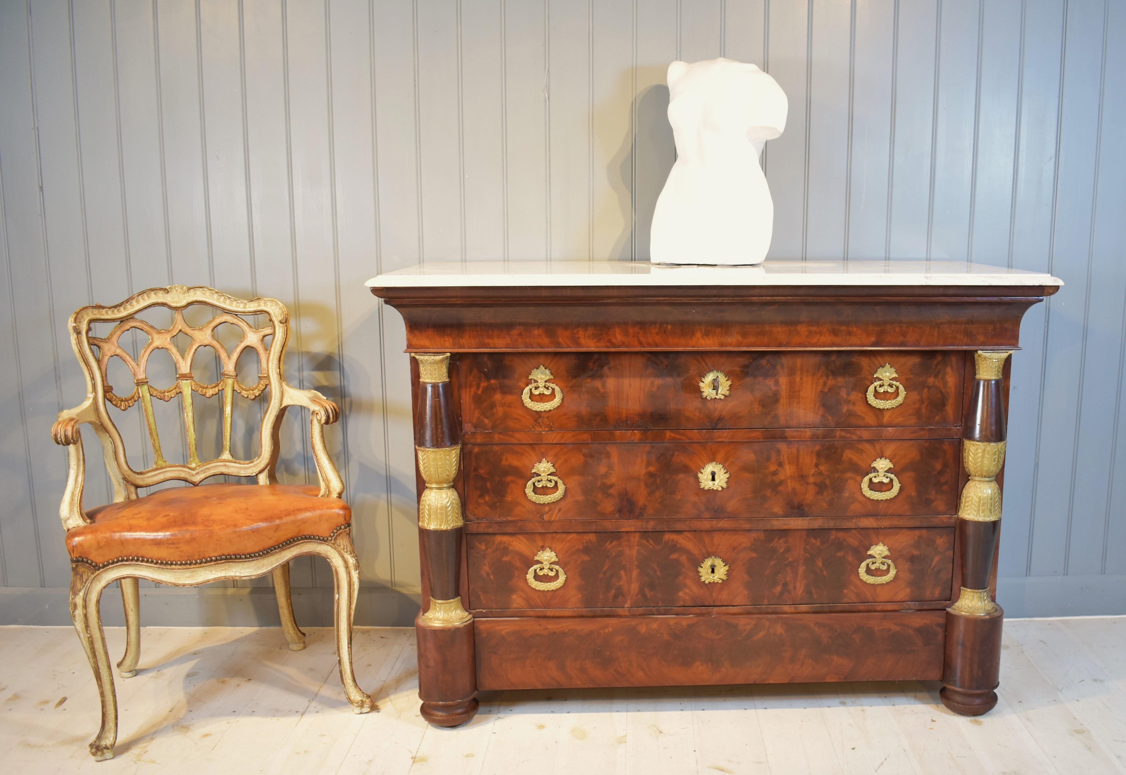 19th century French Empire Commode chest of drawers For Sale 4