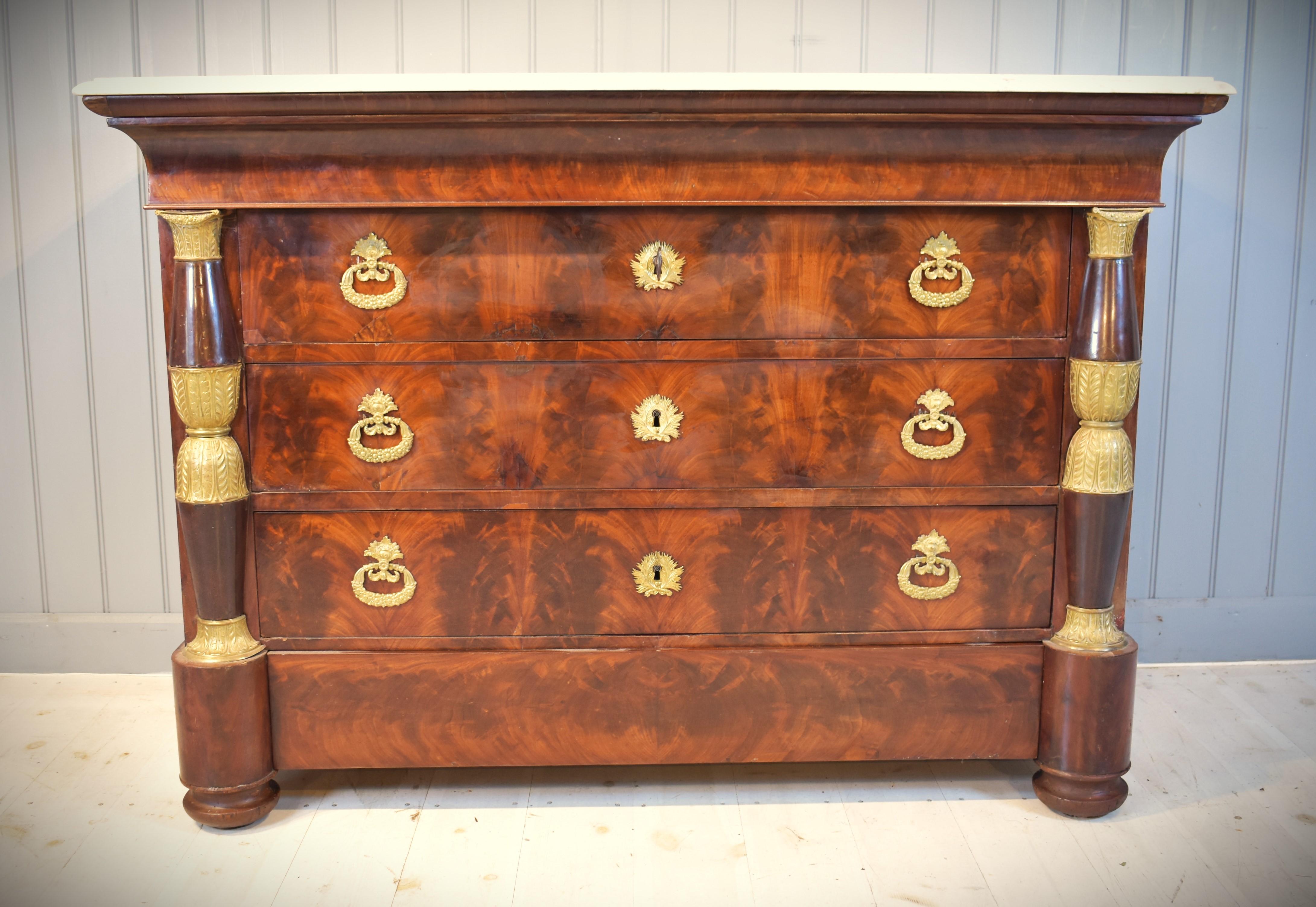 19th century French Empire Commode chest of drawers For Sale 9
