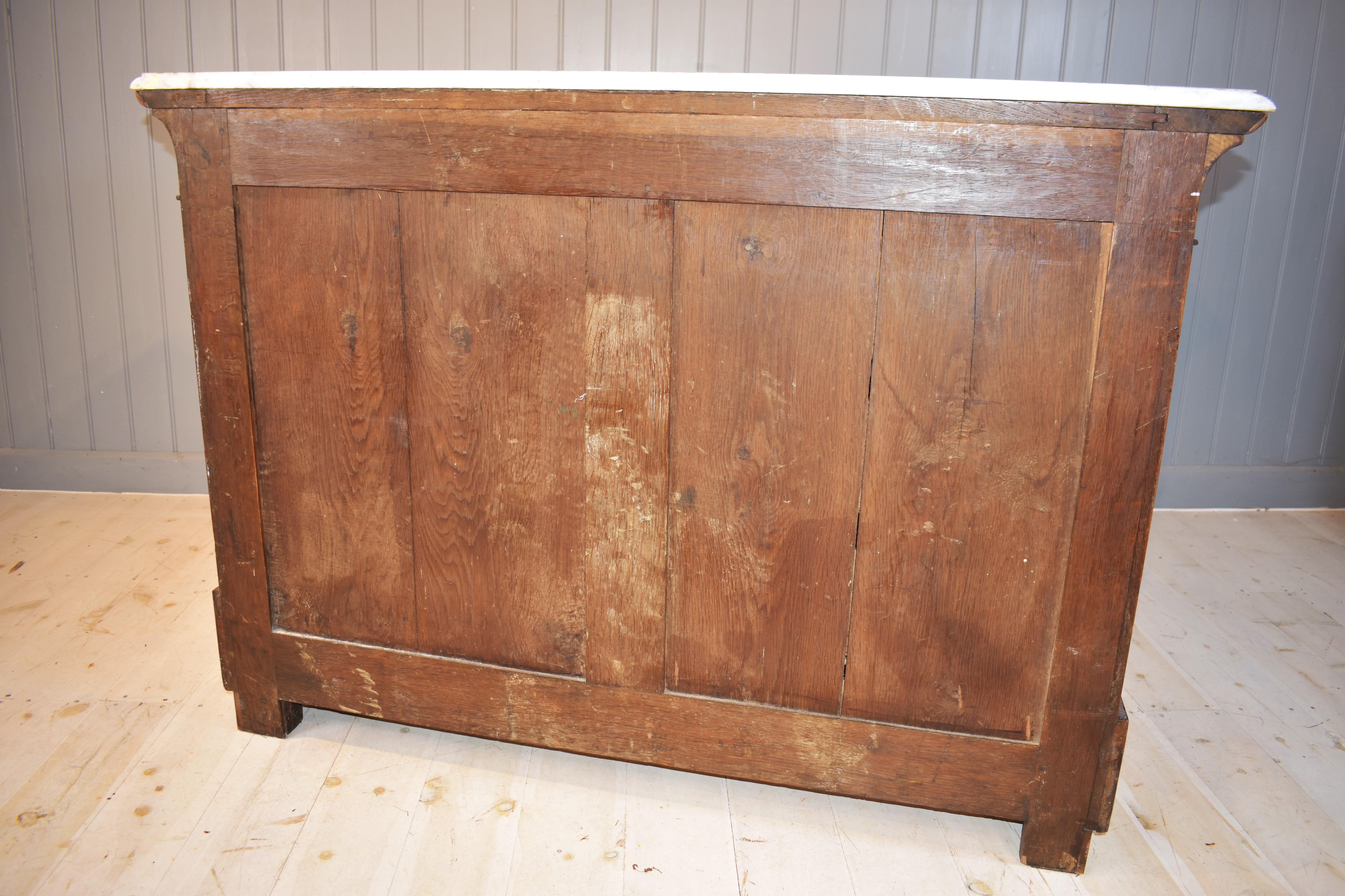 Mahogany 19th century French Empire Commode chest of drawers For Sale