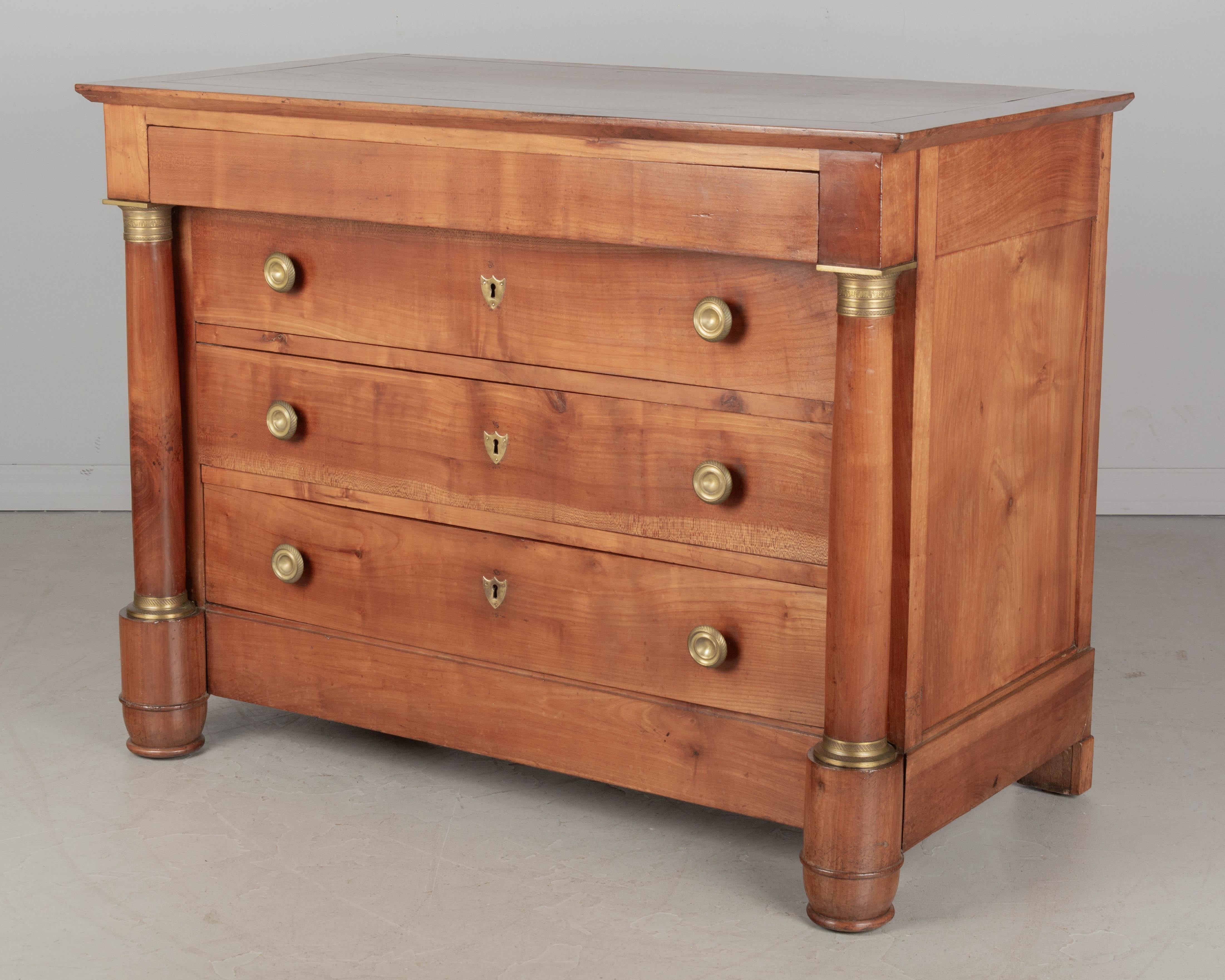 Cast 19th Century French Empire Commode or Chest of Drawers For Sale