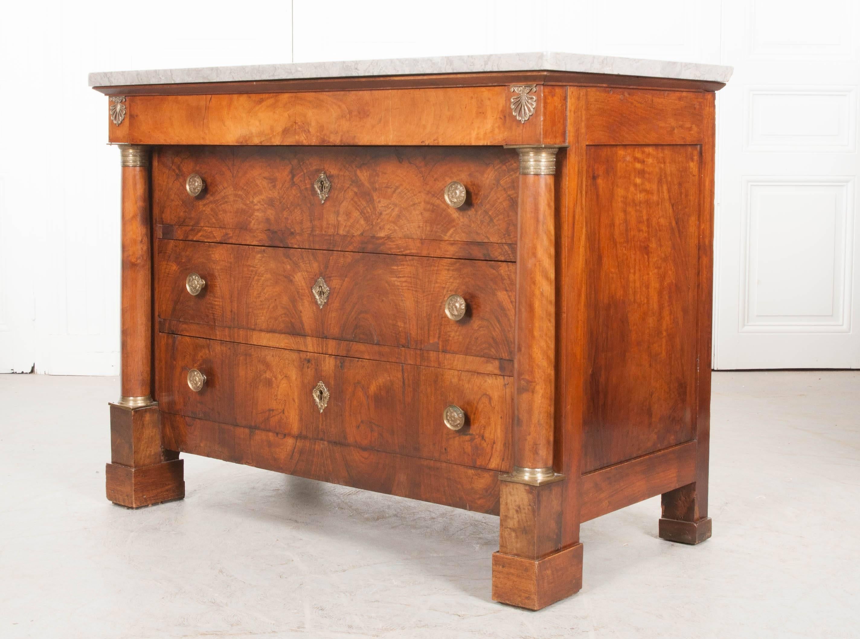19th Century French Empire Commode with Marble Top 8