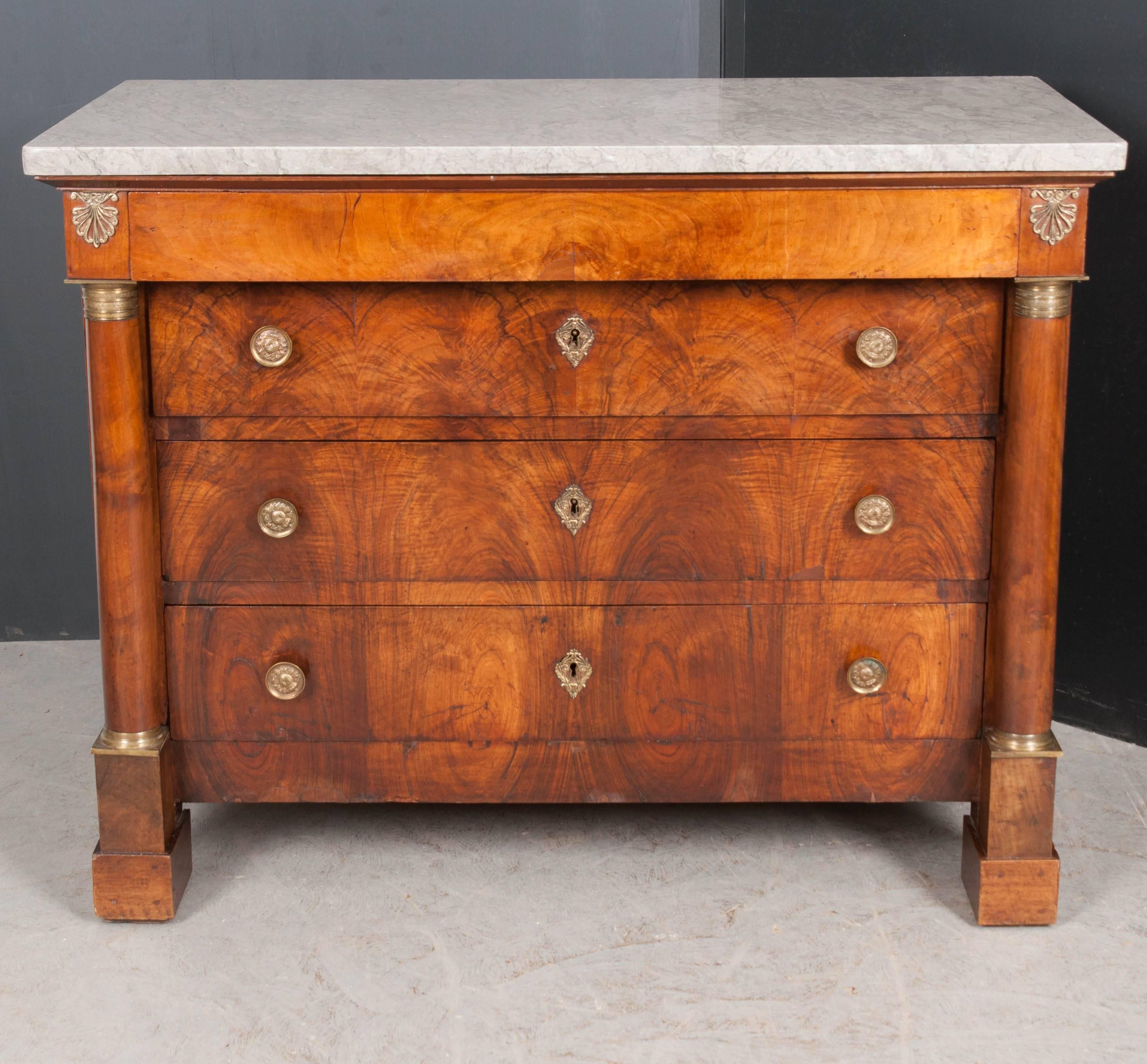 19th Century French Empire Commode with Marble Top 5