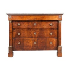 19th Century French Empire Commode with Marble Top