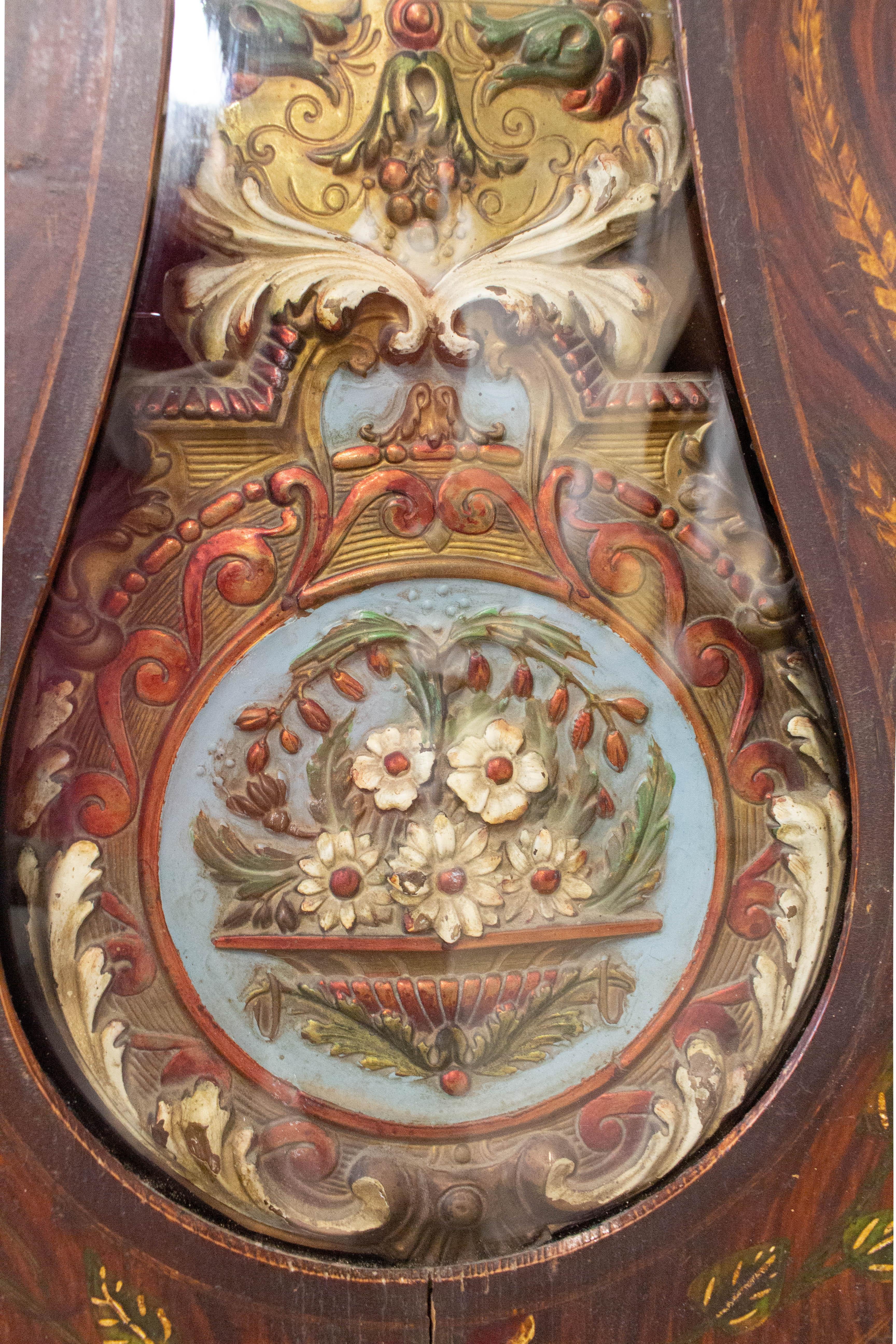 Pin pendule comtoise ou grand-père Empire du 19ème siècle L. Rouffet:: Bayonne