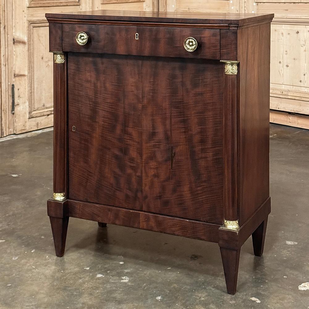 Hand-Crafted 19th Century French Empire Confiturier ~ Cabinet ~ Dry Bar For Sale