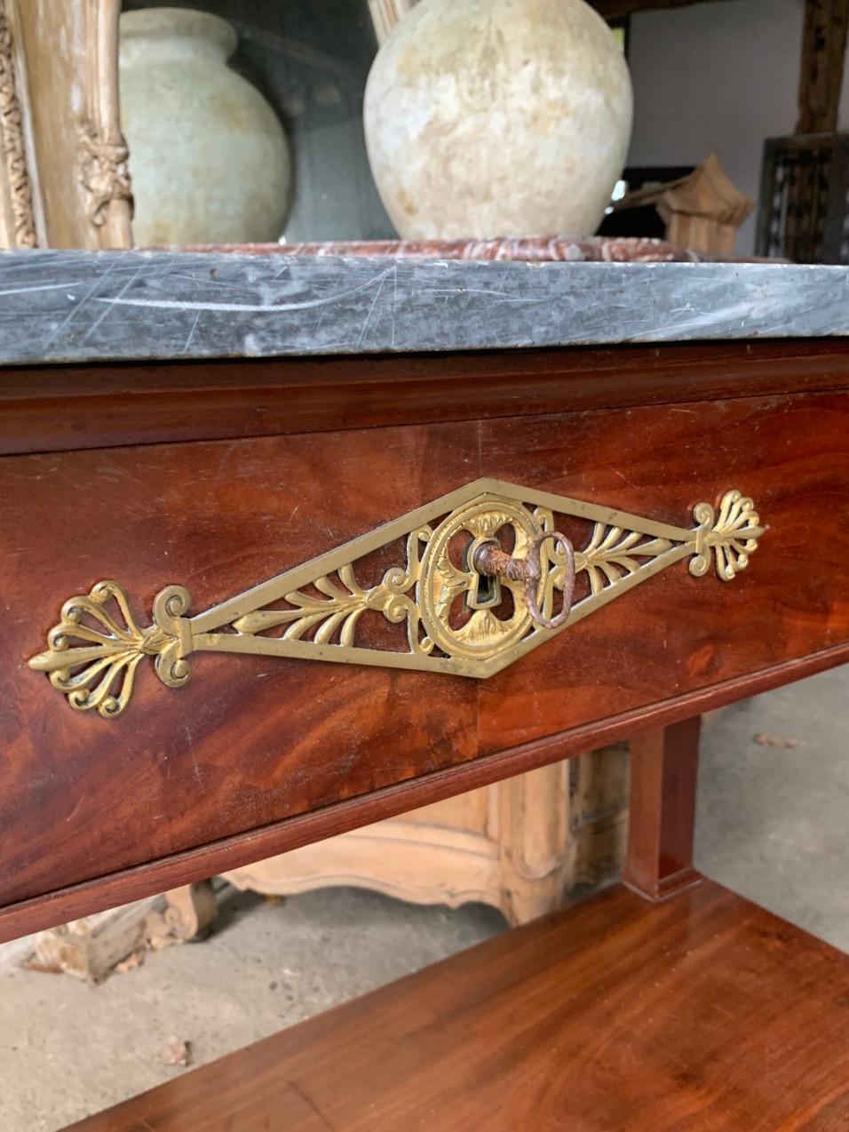 19th Century French Empire Console Table For Sale 1