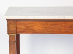 19th Century French Empire Console with Carrara Marble Top