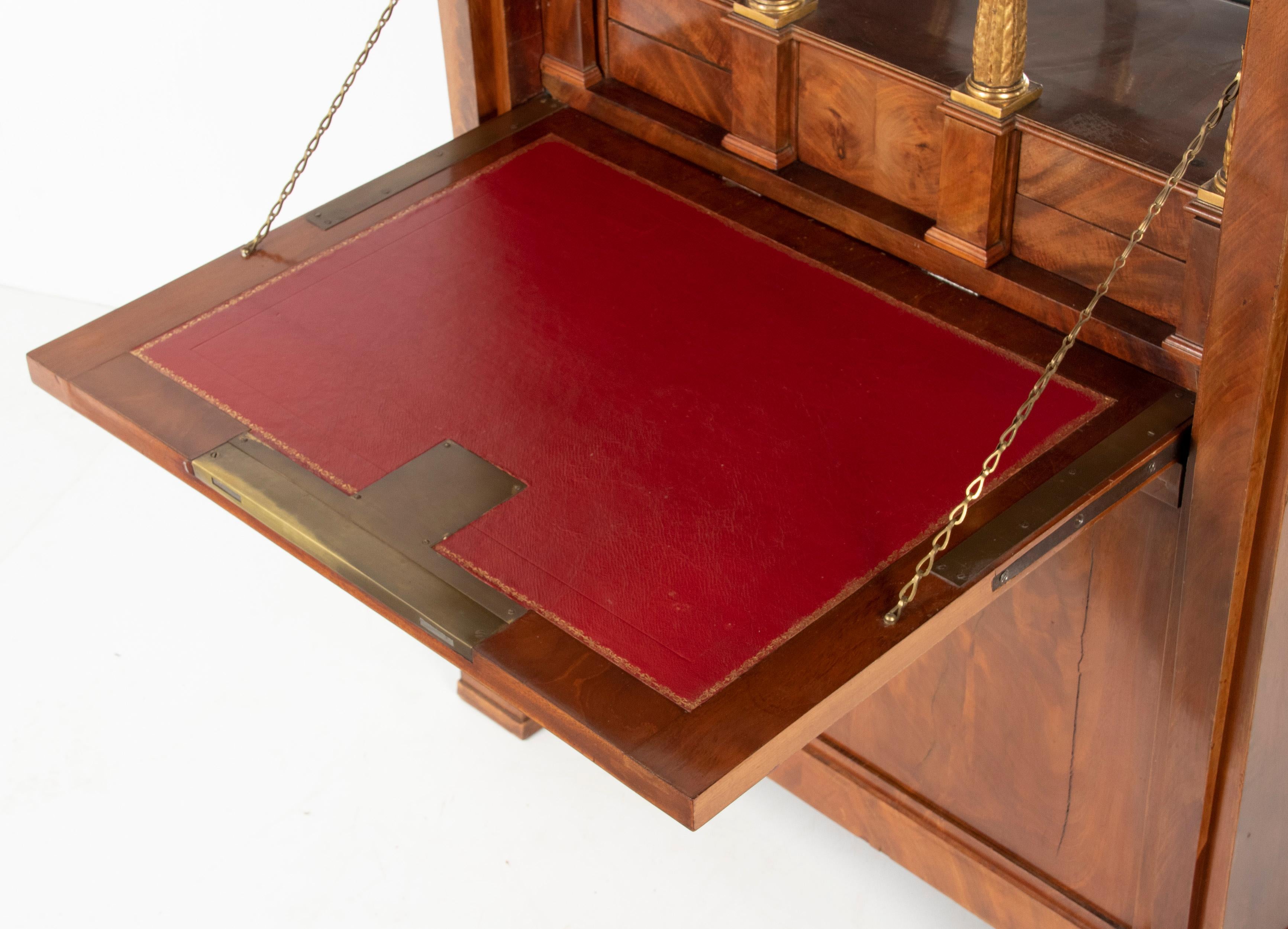 19th Century French Empire desk Secretaire a Abattant For Sale 11