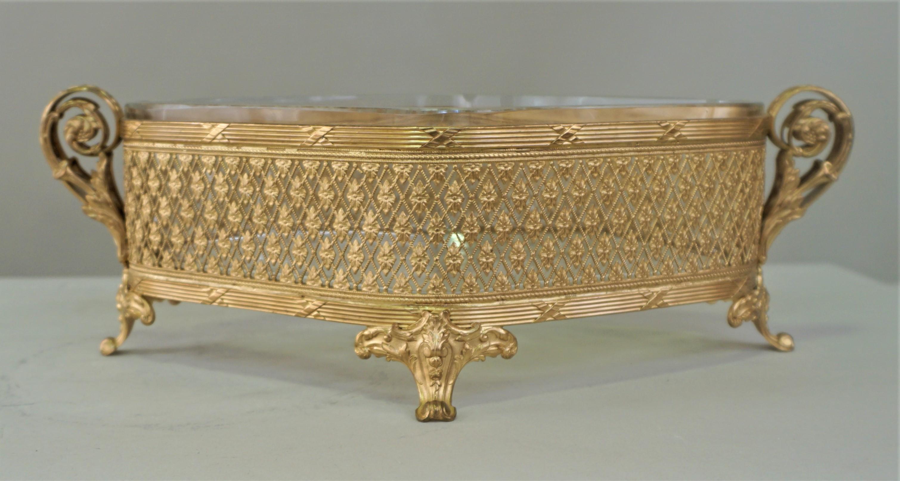 19th Century French Empire Dore Bronze and Crystal Centerpiece 4