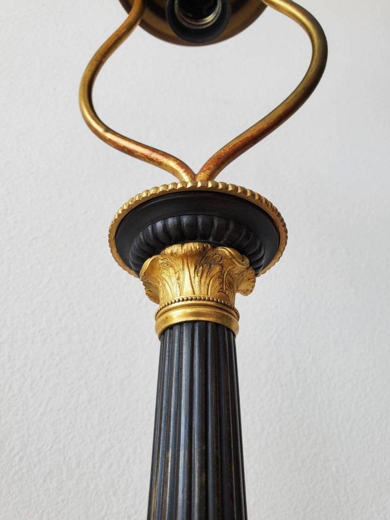 19th Century French Empire Electrified Candlestick Table Lamp 3