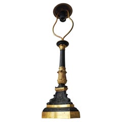 19th Century French Empire Electrified Candlestick Table Lamp