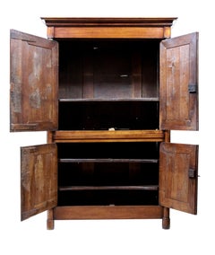 19th Century French Empire Fruitwood Armoire Cupboard