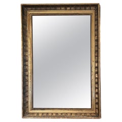 Miroir Antique Doré du 19ème siècle de l'Empire Français -Médium