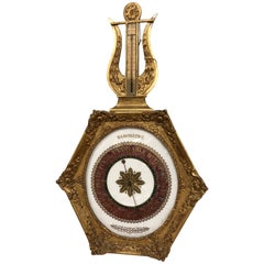 19th Century French Empire Gilt Barometer