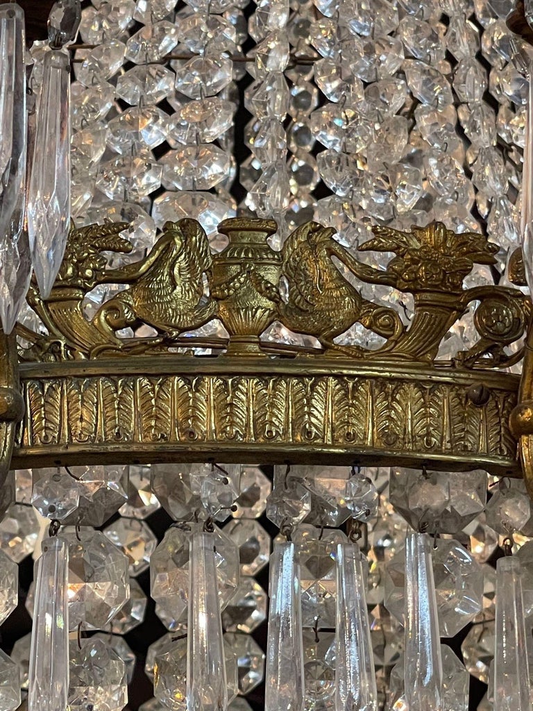 19th Century French Empire Gilt Bronze and Crystal Chandelier For Sale ...