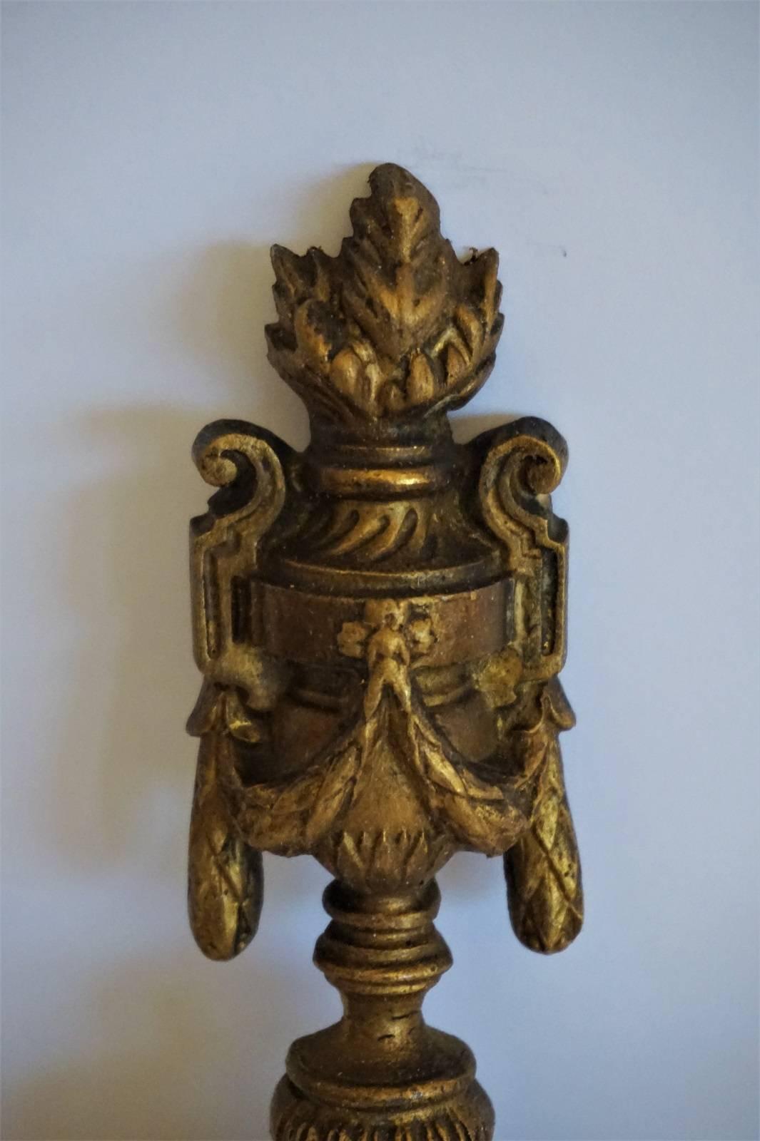 19th Century French Empire Gilt Bronze Three-Light Sconce, Wall Candelabra For Sale 3