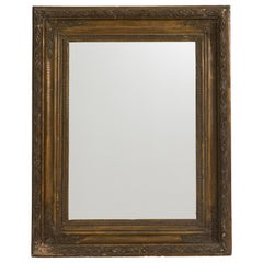 Miroir mural français de style Empire du XIXe siècle, en bois doré, de style néoclassique