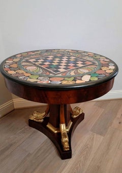 19th Century French Empire Grand Tour Specimen Games Table