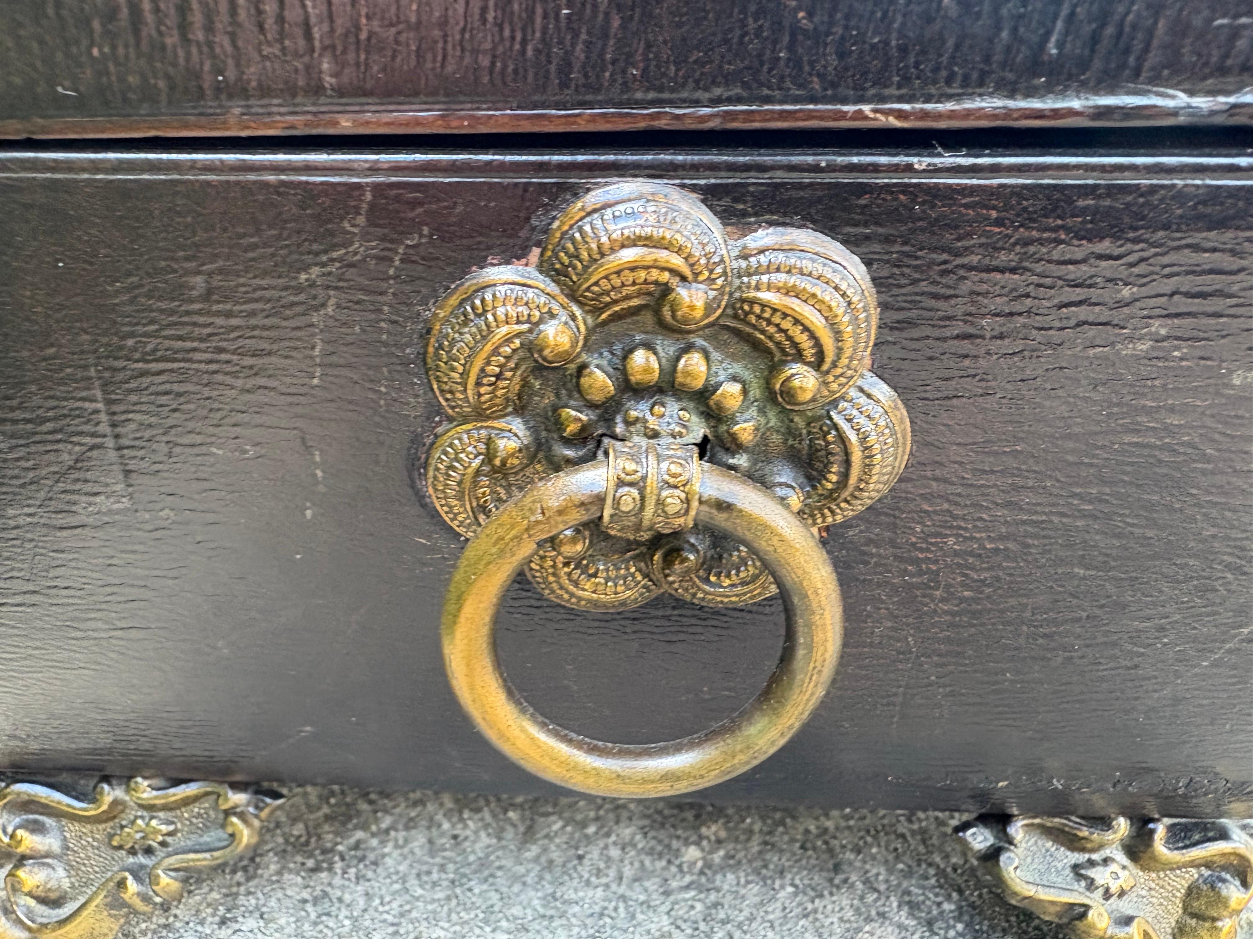 Francese Scatola in pelle Impero francese del XIX secolo in vendita