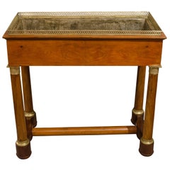 Antique 19th Century French Empire Mahogany and Walnut Jardinière