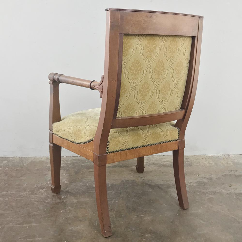 19th Century French Empire Mahogany Armchair For Sale 5