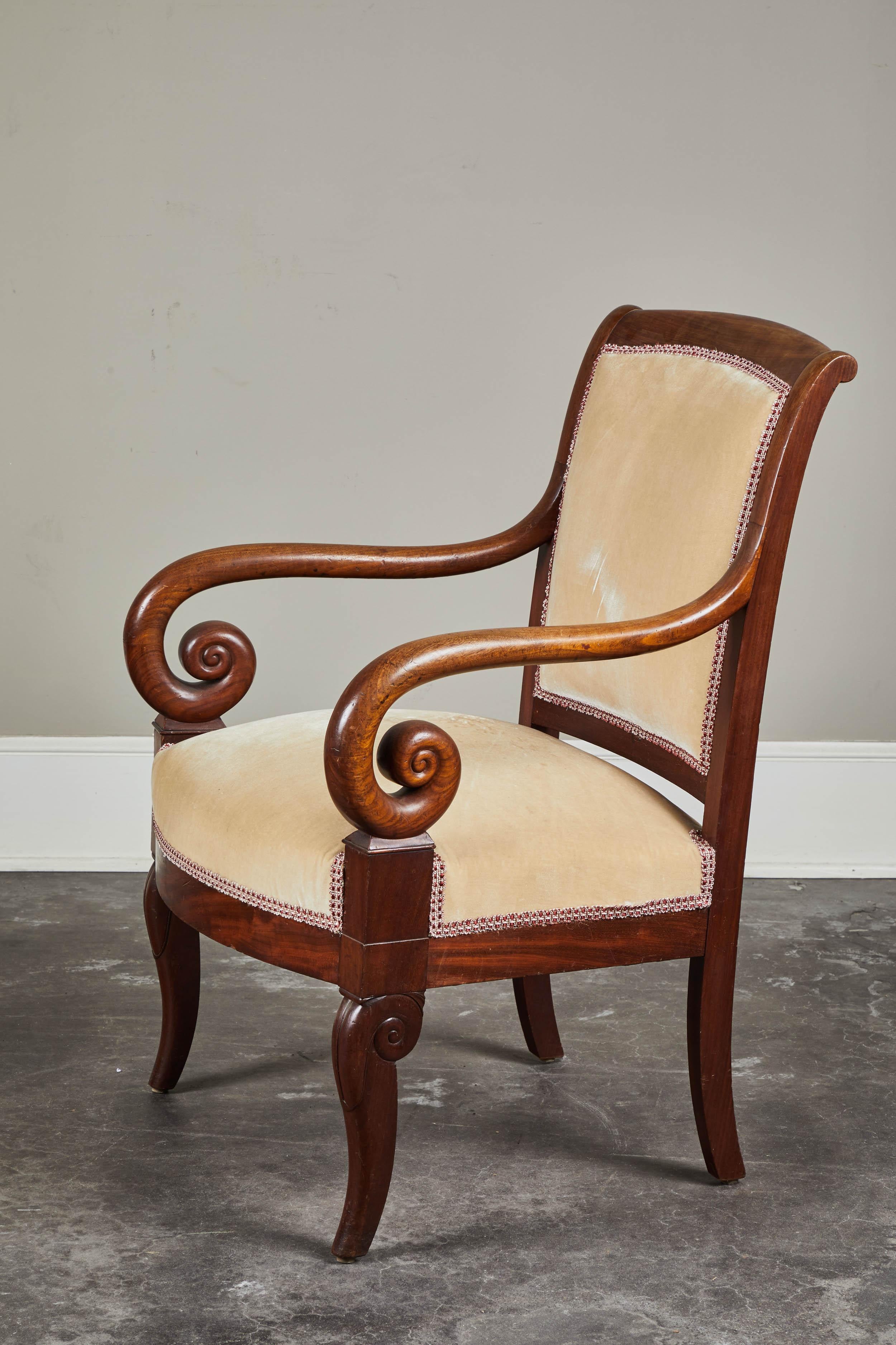 19th Century French Empire Mahogany Armchair 1