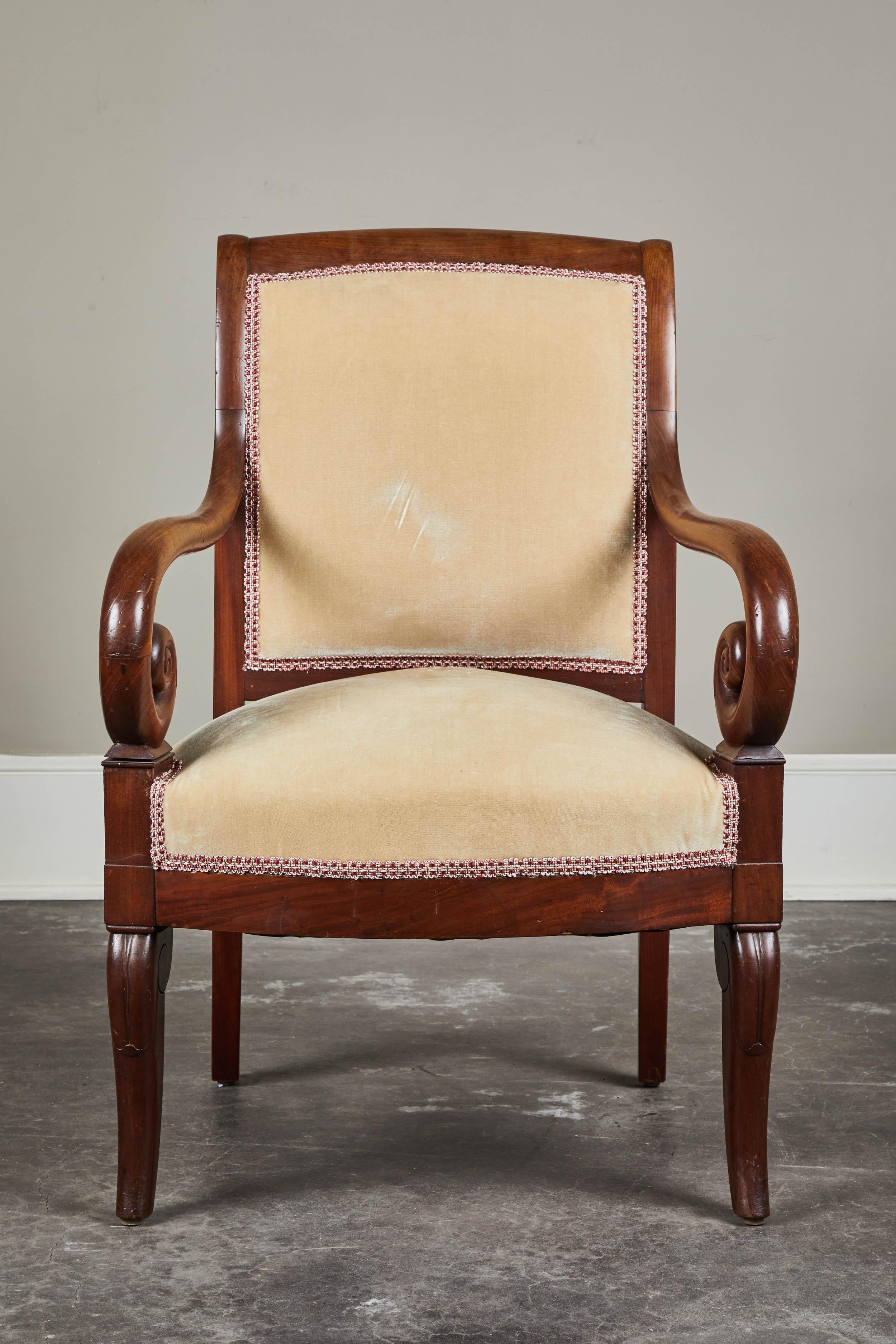 19th Century French Empire Mahogany Armchair 3