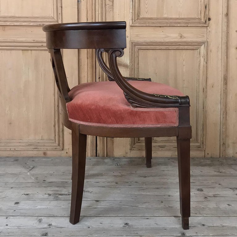 19th Century French Empire Mahogany Armchair For Sale 1