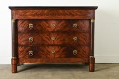 19th Century French Empire Mahogany Commode