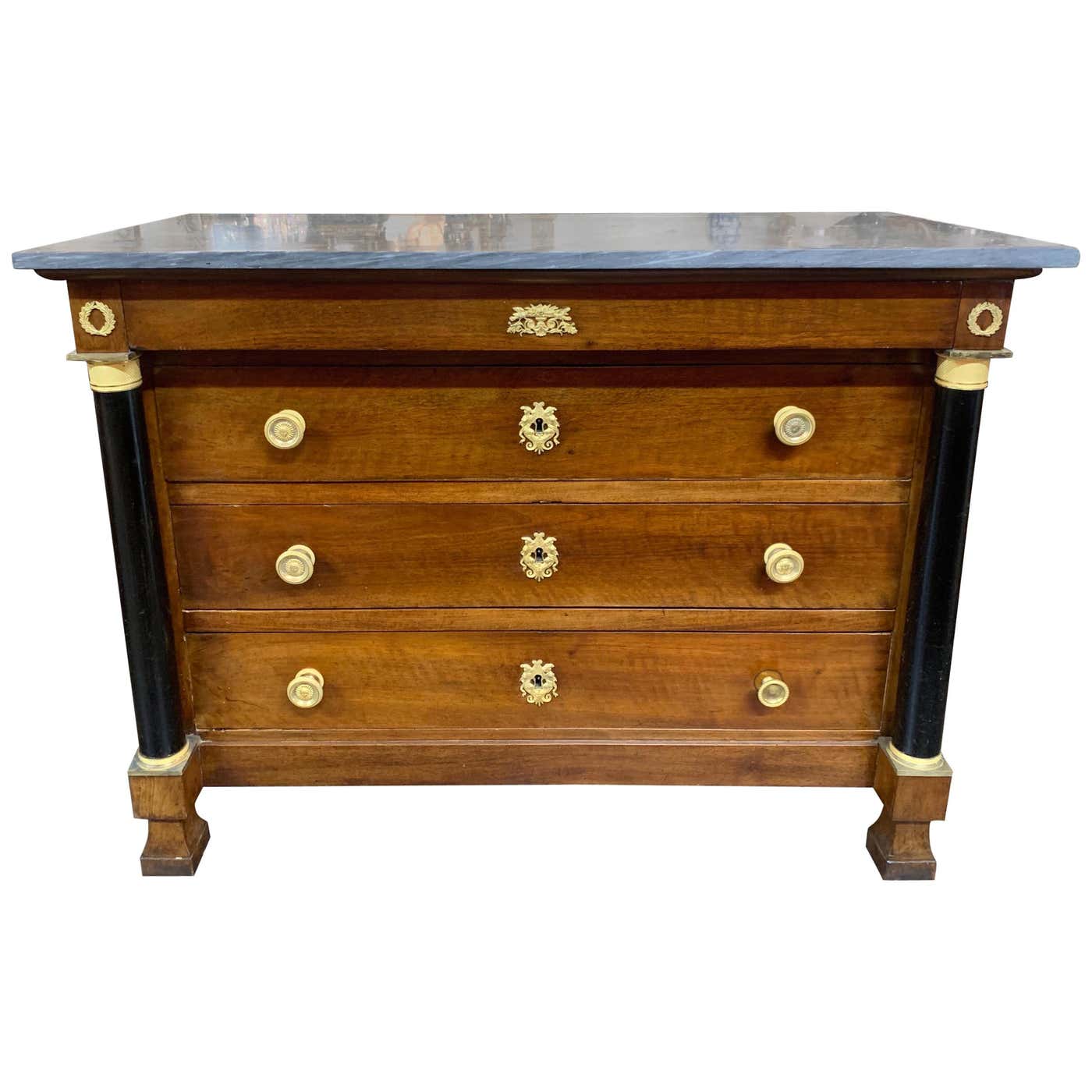 19th Century French Empire Mahogany Commode For Sale at 1stDibs