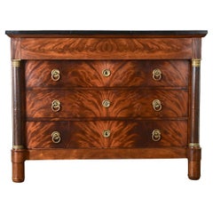 19th Century French Empire Mahogany Commode 19th Century French Empire Mahogany Commode