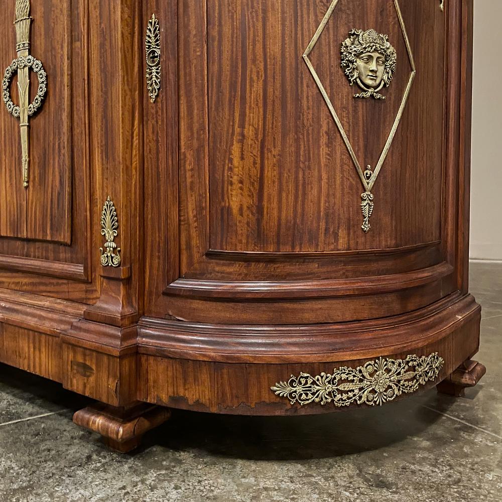 19th Century French Empire Mahogany Marble Top Buffet For Sale 10