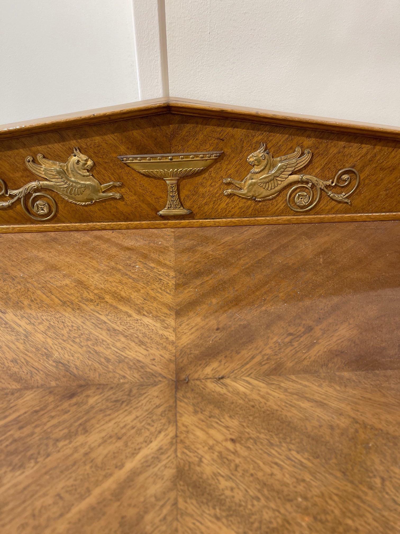 19th Century French Empire Mahogany Server with Bronze Mounts In Good Condition In Dallas, TX